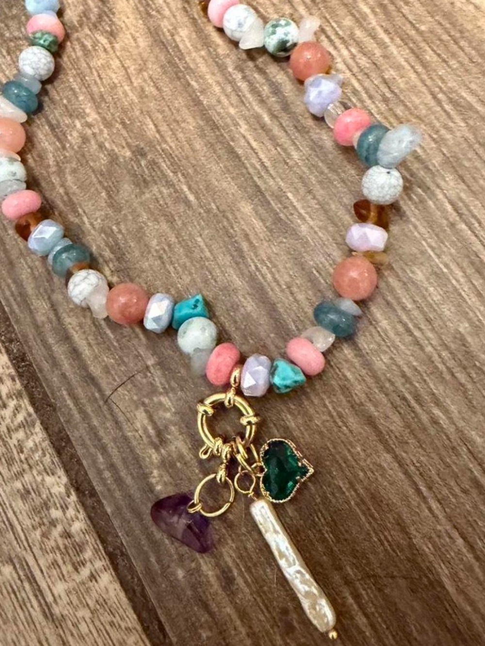 Custom Stone Pastel Necklace